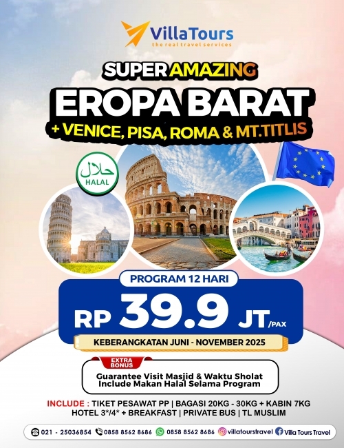 EXCLUSIVE MUSLIM TOUR AMAZING EROPA BARAT 6 NEGARA 12 HARI