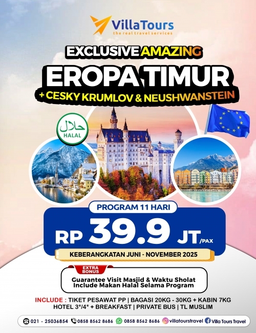 EXCLUSIVE MUSLIM TOUR AMAZING EROPA TIMUR  5 NEGARA 11 HARI