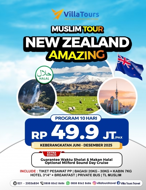 MUSLIM TOUR AMAZING NEW ZEALAND 10 HARI