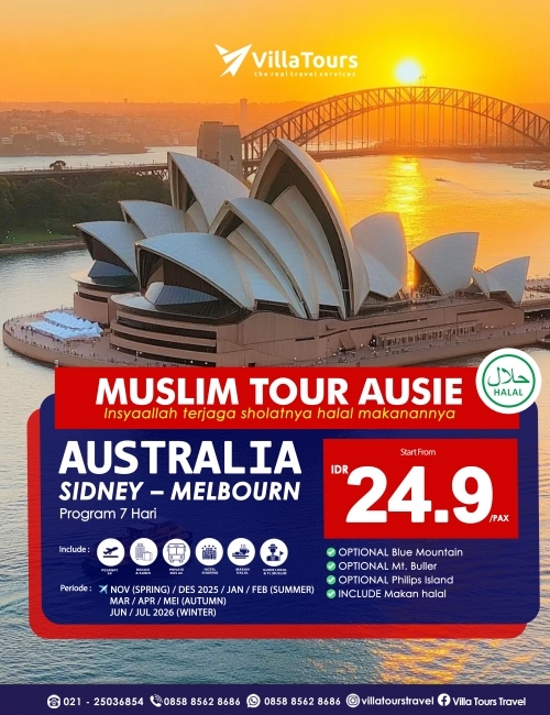 MUSLIM TOUR AUSTRALIA SIDNEY MELBOURNE 7 HARI