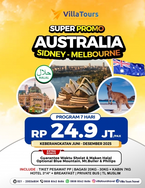 MUSLIM TOUR AUSTRALIA SIDNEY – MELBOURNE 7 HARI
