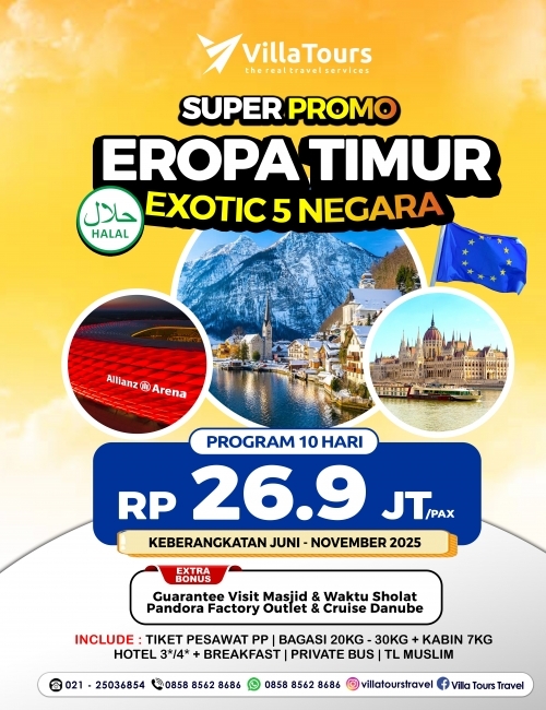 MUSLIM TOUR EXOTIC EROPA TIMUR SUPER PROMO 10 HARI