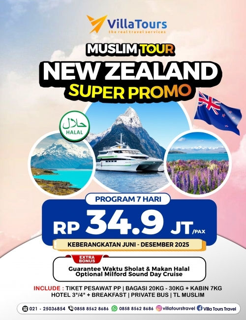 MUSLIM TOUR EXOTIC NEW ZEALAND 7 HARI