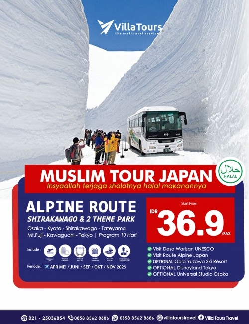 MUSLIM TOUR JAPAN ALPINE ROUTE 10 HARI
