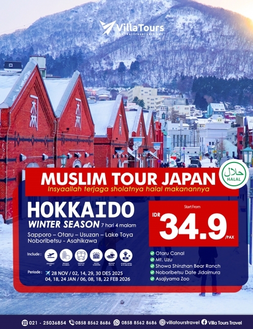 MUSLIM TOUR JAPAN WINTER HOKKAIDO 7 HARI