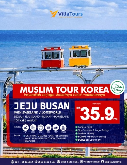 MUSLIM TOUR KOREA JEJU BUSAN WITH EVERLAND 10 HARI