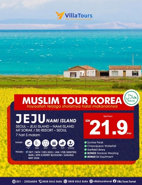 MUSLIM TOUR KOREA JEJU NAMI ISLAND 7 HARI