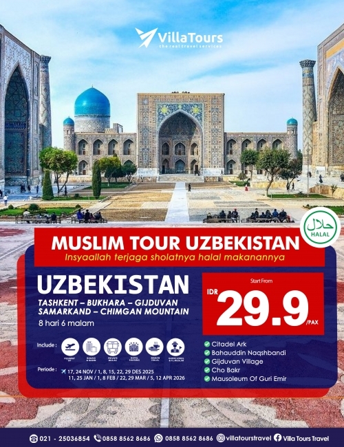 MUSLIM TOUR UZBEKISTAN SUPER PROMO 8 HARI