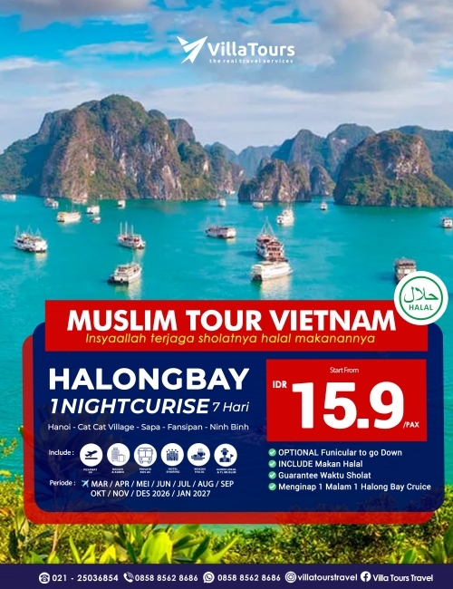 MUSLIM TOUR VIETNAM + 1 NIGHT HALONG BAY CURISE 7 HARI