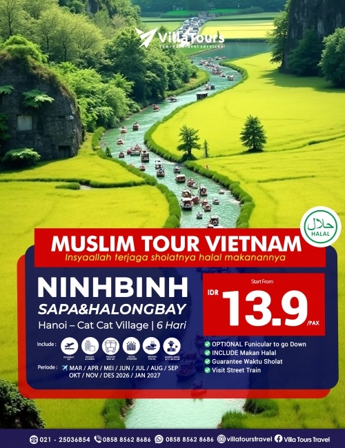 MUSLIM TOUR VIETNAM FANSIPAN – NINH BINH - HALONG BAY 6 HARI