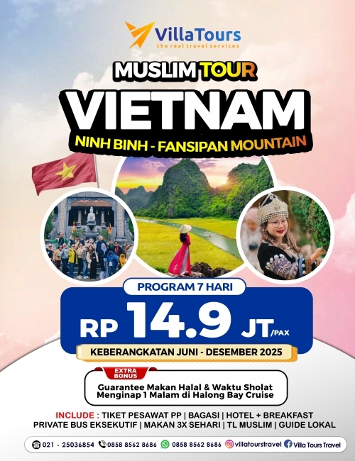 MUSLIM TOUR VIETNAM NINH BINH - HALONG BAY CRUISE 7 HARI