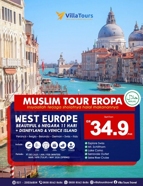 PROMO EROPA BARAT MUSLIM TOUR 6 NEGARA 11 HARI