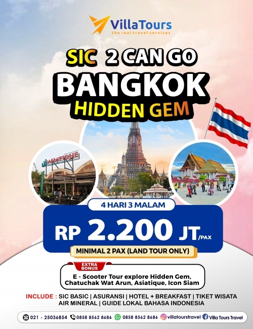 SIC 2 CAN GO BANGKOK HIDDEN GEM TOUR 4D3N