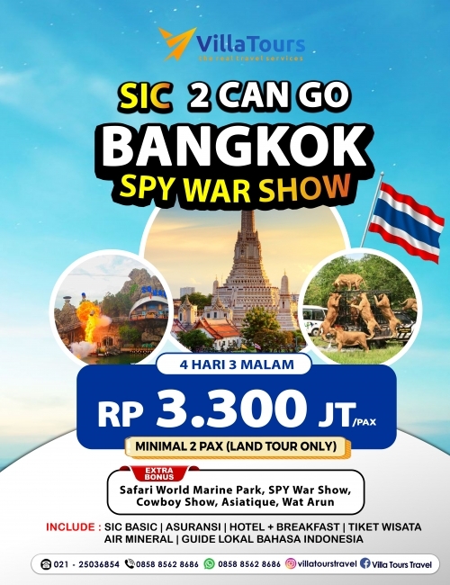 SIC 2 CAN GO BANGKOK SPY WAR SHOW 4D3N